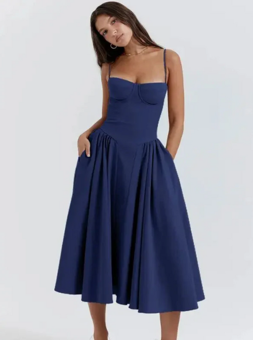 Couture-moda | Regina-Neck Dress - Stylish Casual Summer Dress - Image 2
