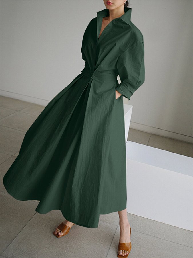Kimberly | Chic Midi Dress with Button Closure