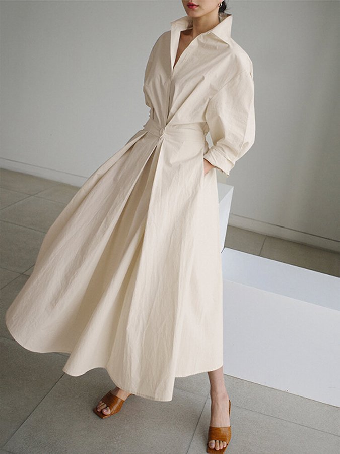 Kimberly | Chic Midi Dress with Button Closure