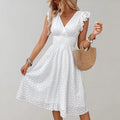 Priscilla | Stylish Dress with Flutter Sleeves - Image 1