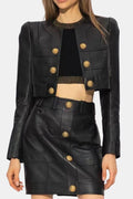 Charity – PU Jacket and Mini Skirt Set