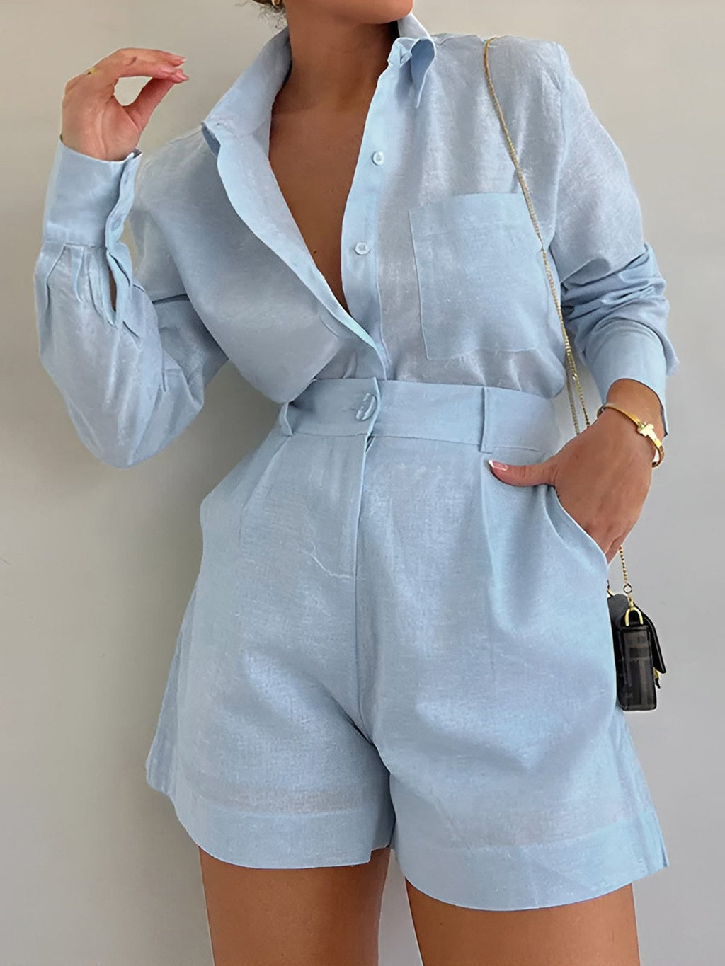 Elena – Long Sleeve Co-Ord Set - Flattering Everyday Fit