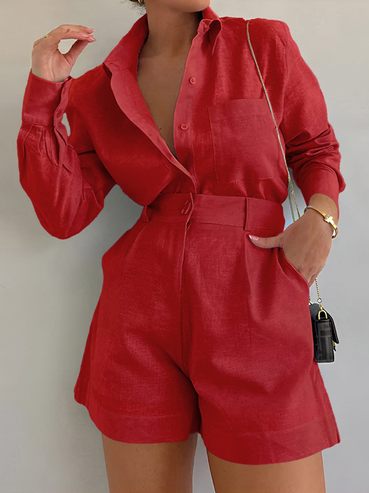 Elena – Long Sleeve Co-Ord Set - Flattering Everyday Fit