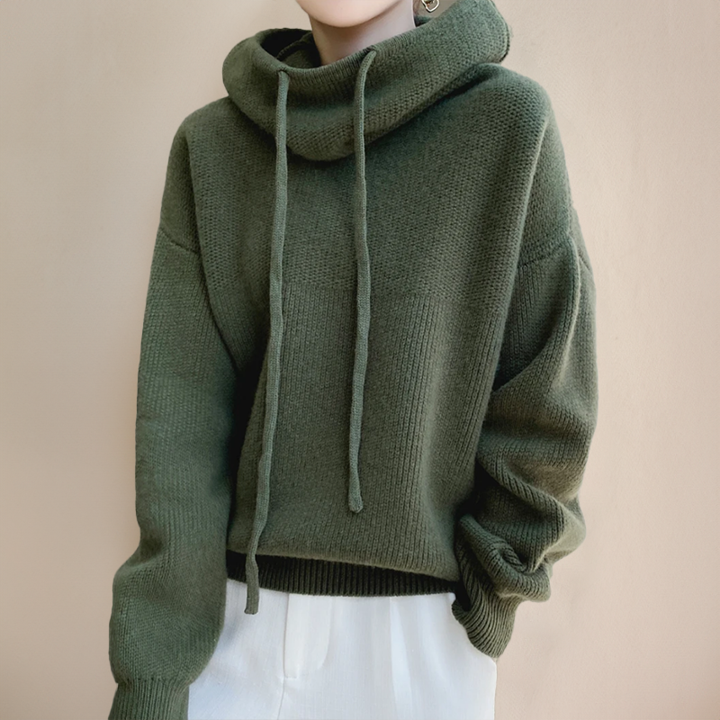 Paige | Women's Relaxed Fit Knit Cowl Neck Hoodie