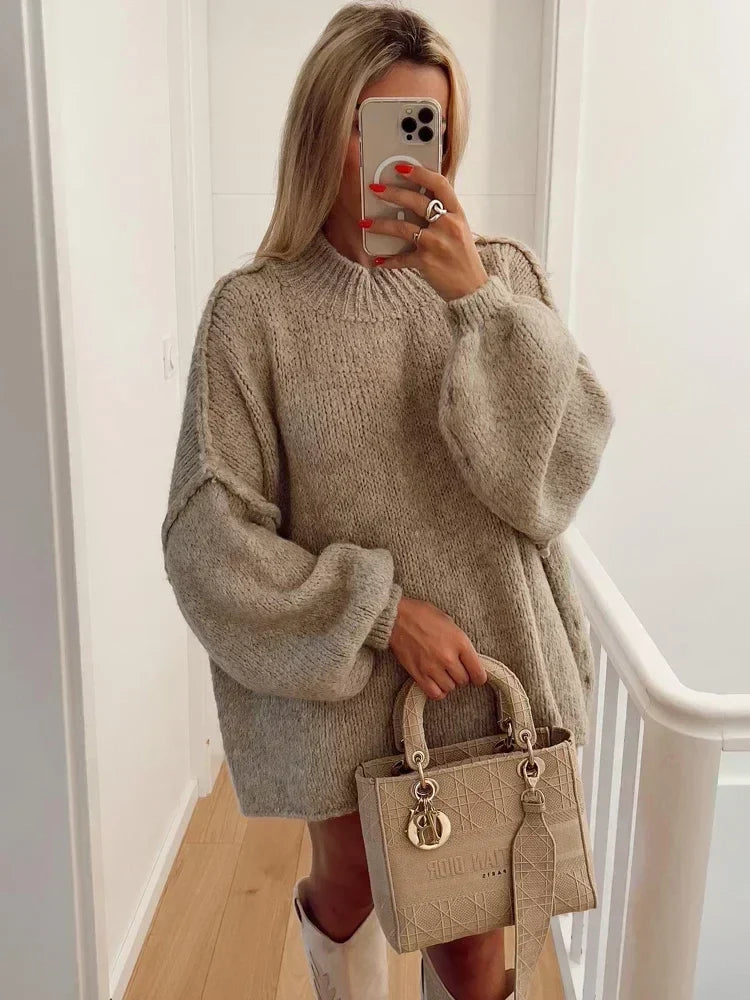 Devon | Women's Oversized Sweater Dress - Image 2