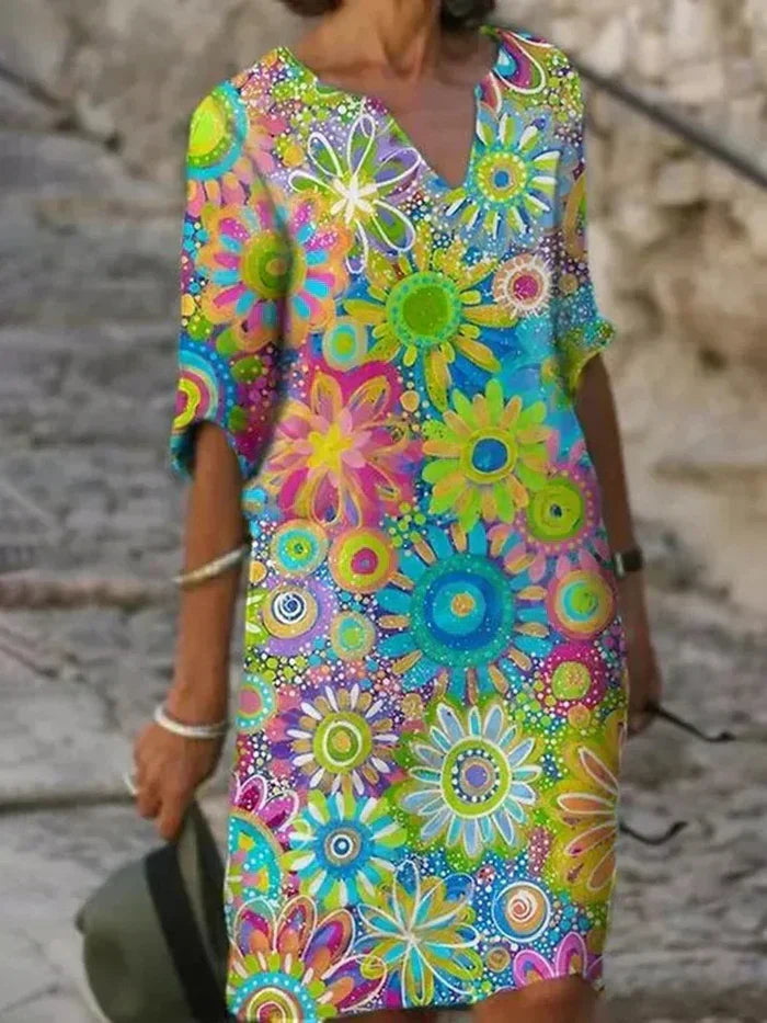 Felicia | Floral Radiant Dress - Vibrant and Stylish Elegance - Image 2