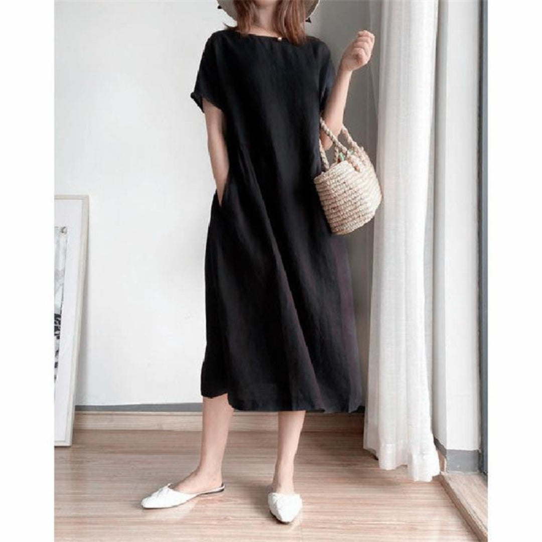 Erica | Ladies elegant short sleeve summer dress - Image 1