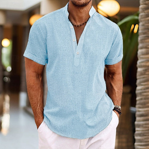 Archie | Lightweight Linen Short Sleeve Shirt for Men - Image 2